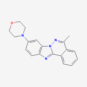 molecular formula C19H18N4O B5750986 5-methyl-9-(4-morpholinyl)benzimidazo[2,1-a]phthalazine 