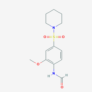 molecular formula C13H18N2O4S B5751014 [2-methoxy-4-(1-piperidinylsulfonyl)phenyl]formamide 