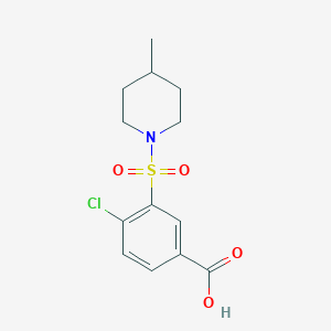 molecular formula C13H16ClNO4S B5751022 4-chloro-3-[(4-methyl-1-piperidinyl)sulfonyl]benzoic acid 