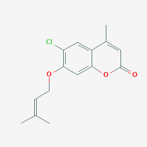 6-chloro-4-methyl-7-[(3-methyl-2-buten-1-yl)oxy]-2H-chromen-2-one