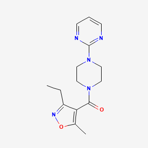 molecular formula C15H19N5O2 B5751041 2-{4-[(3-ethyl-5-methyl-4-isoxazolyl)carbonyl]-1-piperazinyl}pyrimidine 