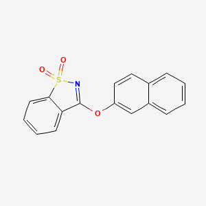 molecular formula C17H11NO3S B5751043 3-(2-naphthyloxy)-1,2-benzisothiazole 1,1-dioxide 