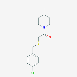 molecular formula C15H20ClNOS B5751050 1-{[(4-chlorobenzyl)thio]acetyl}-4-methylpiperidine CAS No. 382153-07-3
