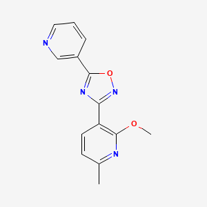 2-methoxy-6-methyl-3-[5-(3-pyridinyl)-1,2,4-oxadiazol-3-yl]pyridine