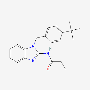 molecular formula C21H25N3O B5751070 N-[1-(4-tert-butylbenzyl)-1H-benzimidazol-2-yl]propanamide 