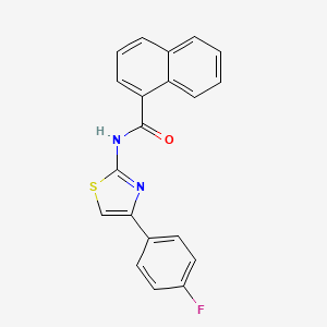 molecular formula C20H13FN2OS B5751081 N-[4-(4-fluorophenyl)-1,3-thiazol-2-yl]-1-naphthamide 