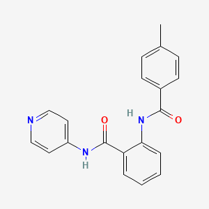 molecular formula C20H17N3O2 B5751082 2-[(4-methylbenzoyl)amino]-N-4-pyridinylbenzamide 