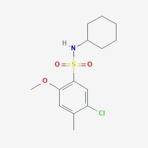 molecular formula C14H20ClNO3S B5751090 5-chloro-N-cyclohexyl-2-methoxy-4-methylbenzenesulfonamide 