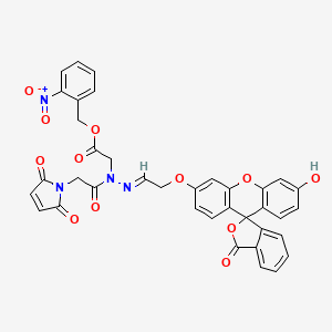 molecular formula C37H26N4O12 B575110 Caged fluorescein maleimide* CAS No. 167776-24-1