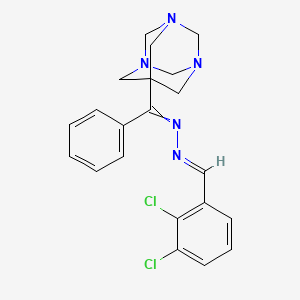 2,3-dichlorobenzaldehyde [phenyl(1,3,5-triazatricyclo[3.3.1.1~3,7~]dec-7-yl)methylene]hydrazone