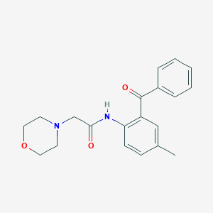 molecular formula C20H22N2O3 B5751111 N-(2-benzoyl-4-methylphenyl)-2-(4-morpholinyl)acetamide 
