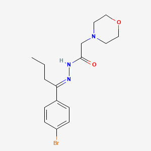 molecular formula C16H22BrN3O2 B5751115 N'-[1-(4-bromophenyl)butylidene]-2-(4-morpholinyl)acetohydrazide 