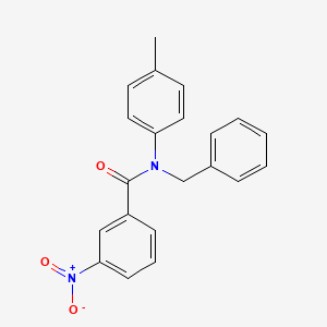 molecular formula C21H18N2O3 B5751122 N-benzyl-N-(4-methylphenyl)-3-nitrobenzamide 