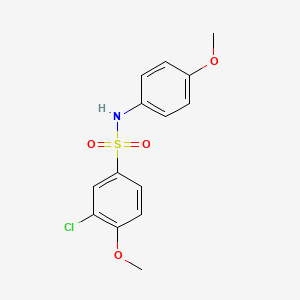 molecular formula C14H14ClNO4S B5751194 3-chloro-4-methoxy-N-(4-methoxyphenyl)benzenesulfonamide 