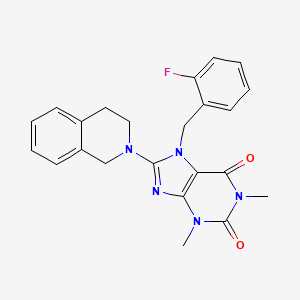 molecular formula C23H22FN5O2 B5751200 8-(3,4-dihydro-2(1H)-isoquinolinyl)-7-(2-fluorobenzyl)-1,3-dimethyl-3,7-dihydro-1H-purine-2,6-dione 
