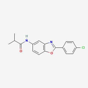 molecular formula C17H15ClN2O2 B5751202 N-[2-(4-chlorophenyl)-1,3-benzoxazol-5-yl]-2-methylpropanamide 