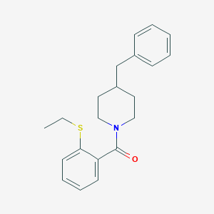 molecular formula C21H25NOS B5751219 4-benzyl-1-[2-(ethylthio)benzoyl]piperidine 