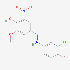 4-{[(3-chloro-4-fluorophenyl)amino]methyl}-2-methoxy-6-nitrophenol