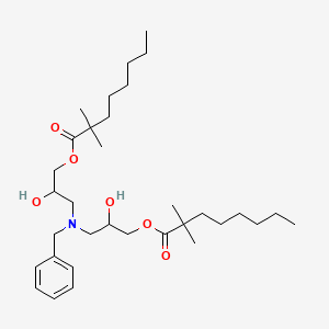 molecular formula C33H57NO6 B575125 (Benzylazanediyl)bis(2-hydroxypropane-3,1-diyl) bis(2,2-dimethyloctanoate) CAS No. 172964-15-7