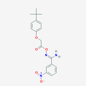 N'-{[(4-tert-butylphenoxy)acetyl]oxy}-3-nitrobenzenecarboximidamide