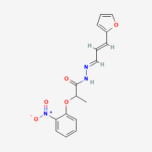 N'-[3-(2-furyl)-2-propen-1-ylidene]-2-(2-nitrophenoxy)propanohydrazide