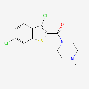 molecular formula C14H14Cl2N2OS B5751309 1-[(3,6-dichloro-1-benzothien-2-yl)carbonyl]-4-methylpiperazine CAS No. 5852-19-7