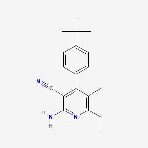 2-amino-4-(4-tert-butylphenyl)-6-ethyl-5-methylnicotinonitrile