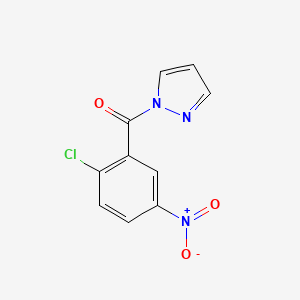 molecular formula C10H6ClN3O3 B5751348 1-(2-chloro-5-nitrobenzoyl)-1H-pyrazole 