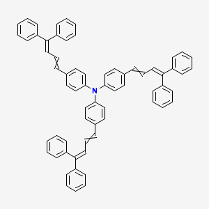 molecular formula C66H51N B575136 4-(4,4-Diphenylbuta-1,3-dien-1-yl)-N,N-bis[4-(4,4-diphenylbuta-1,3-dien-1-yl)phenyl]aniline CAS No. 182481-38-5