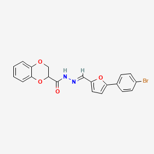 N'-{[5-(4-bromophenyl)-2-furyl]methylene}-2,3-dihydro-1,4-benzodioxine-2-carbohydrazide