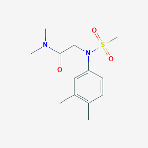 molecular formula C13H20N2O3S B5751392 N~2~-(3,4-dimethylphenyl)-N~1~,N~1~-dimethyl-N~2~-(methylsulfonyl)glycinamide 