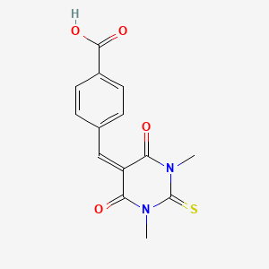 4-[(1,3-dimethyl-4,6-dioxo-2-thioxotetrahydro-5(2H)-pyrimidinylidene)methyl]benzoic acid