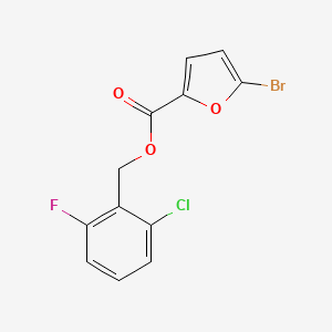 molecular formula C12H7BrClFO3 B5751412 2-chloro-6-fluorobenzyl 5-bromo-2-furoate 