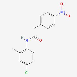 molecular formula C15H13ClN2O3 B5751416 N-(4-chloro-2-methylphenyl)-2-(4-nitrophenyl)acetamide CAS No. 6429-40-9
