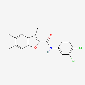 N-(3,4-dichlorophenyl)-3,5,6-trimethyl-1-benzofuran-2-carboxamide