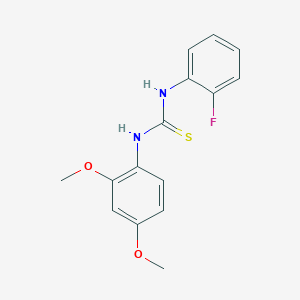 molecular formula C15H15FN2O2S B5751484 N-(2,4-dimethoxyphenyl)-N'-(2-fluorophenyl)thiourea 