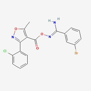 3-bromo-N'-({[3-(2-chlorophenyl)-5-methyl-4-isoxazolyl]carbonyl}oxy)benzenecarboximidamide