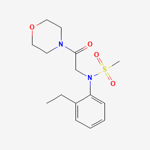 molecular formula C15H22N2O4S B5751515 N-(2-ethylphenyl)-N-[2-(4-morpholinyl)-2-oxoethyl]methanesulfonamide 