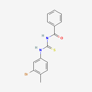 molecular formula C15H13BrN2OS B5751521 N-{[(3-bromo-4-methylphenyl)amino]carbonothioyl}benzamide 