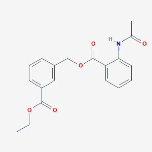 molecular formula C19H19NO5 B5751546 3-(ethoxycarbonyl)benzyl 2-(acetylamino)benzoate 