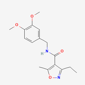 molecular formula C16H20N2O4 B5751586 N-(3,4-dimethoxybenzyl)-3-ethyl-5-methyl-4-isoxazolecarboxamide 