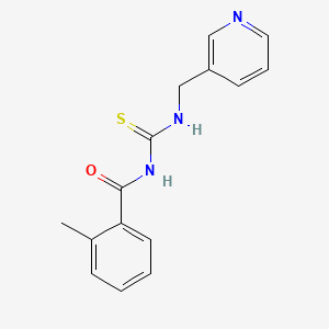 molecular formula C15H15N3OS B5751588 2-methyl-N-{[(3-pyridinylmethyl)amino]carbonothioyl}benzamide 