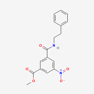 molecular formula C17H16N2O5 B5751603 methyl 3-nitro-5-{[(2-phenylethyl)amino]carbonyl}benzoate 