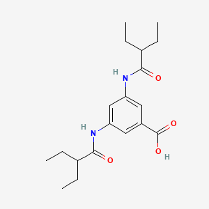 molecular formula C19H28N2O4 B5751631 3,5-bis[(2-ethylbutanoyl)amino]benzoic acid 