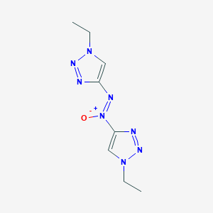 molecular formula C8H12N8O B5751652 1-ethyl-4-[(1-ethyl-1H-1,2,3-triazol-4-yl)-NNO-azoxy]-1H-1,2,3-triazole 