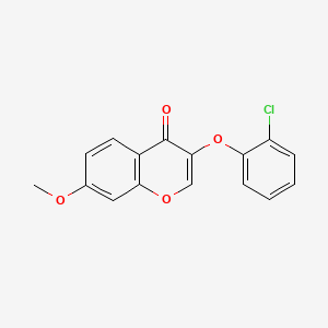 molecular formula C16H11ClO4 B5751708 3-(2-chlorophenoxy)-7-methoxy-4H-chromen-4-one 