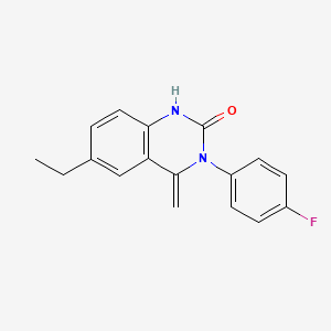 molecular formula C17H15FN2O B5751716 6-ethyl-3-(4-fluorophenyl)-4-methylene-3,4-dihydro-2(1H)-quinazolinone 