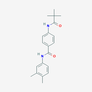 molecular formula C20H24N2O2 B5751719 N-(3,4-dimethylphenyl)-4-[(2,2-dimethylpropanoyl)amino]benzamide 