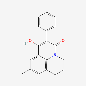 B575173 7-hydroxy-9-methyl-6-phenyl-2,3-dihydro-1H,5H-pyrido[3,2,1-ij]quinolin-5-one CAS No. 175204-96-3