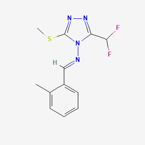 3-(difluoromethyl)-N-(2-methylbenzylidene)-5-(methylthio)-4H-1,2,4-triazol-4-amine